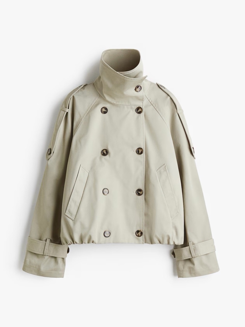 H&M Short Double-Breasted Trench Coat